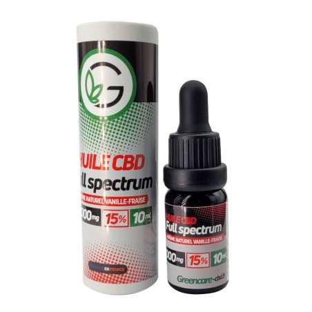 huile de cbd 15% vanille fraise